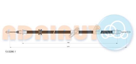 Тросик стояночного тормоза ADRIAUTO 1302861