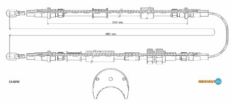 Трос ручного тормоза ADRIAUTO 130292 (фото 1)