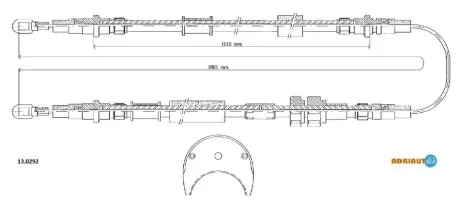 Трос стоянкового гальма ADRIAUTO 130292 Купити в Україні