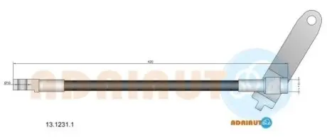 Фото 1 — FORD шланг гальмівний передн.прав.Transit 03- ADRIAUTO (1312311) Фото FORD шланг гальмівний передн.прав.Transit 03- ADRIAUTO (1312311) зображення 1