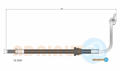 FORD шланг тормозной задн. лев. Escort/Orion 90- ADRIAUTO 13.1241 (фото 1)