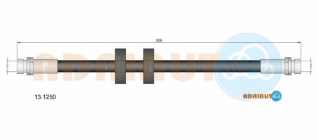 FORD шланг тормозной задн. бораб. тормоз Mondeo -96 ADRIAUTO 13.1250