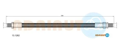 Фото FORD шланг гальмівний задн. Fiesta 95- ADRIAUTO (13.1262) зображення 1