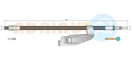 Фото FORD шланг гальмівний передн. лів. Fiesta 95- ADRIAUTO (13.1268) зображення 1