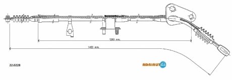 Трос ручного гальма ADRIAUTO 220228