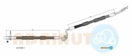 Фото MAZDA Шланг гальмівний праворуч 6 Hatchback (GG) 1.8 02-07 ADRIAUTO (22.1200.1) зображення 1