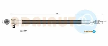 Фото MAZDA Шланг гальмівний задн.Mazda 6 02- ADRIAUTO (22.1287) зображення 1