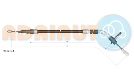 Трос стоянкового гальма ADRIAUTO 2702151 Купити в Україні