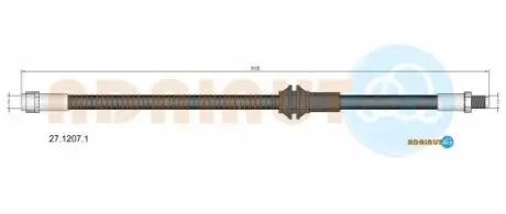 DB шланг гальмівний передн. GLK-CLASS 08- ADRIAUTO 27.1207.1 Купити в Україні