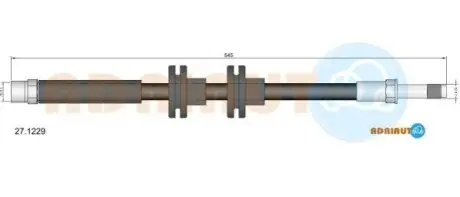 Фото 1 — DB шланг гальмівний передн. Vito -03 ADRIAUTO (271229) Фото DB шланг гальмівний передн. Vito -03 ADRIAUTO (271229) зображення 1