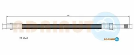 Фото DB тормоз.шланг задний.Sprinter 00- ADRIAUTO (27.1242) изображение 1