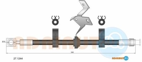 DB шланг гальмівний передн. лів.ML W163 -05 ADRIAUTO 27.1244 (фото 1)
