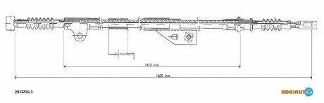 Тросик стоянкового гальма ADRIAUTO 2802161 (фото 1)