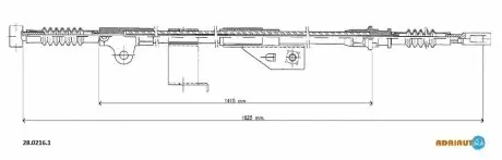 Тросик стояночного тормоза Adriauto ADRIAUTO 2802161 Купить в Украине