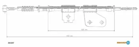 Трос ручного тормоза ADRIAUTO 280247