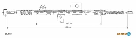 Трос ручного гальма ADRIAUTO 280249 (фото 1)