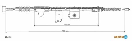 Трос ручного тормоза ADRIAUTO 280250