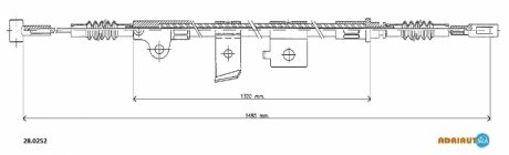 Трос ручного гальма ADRIAUTO 280252 (фото 1)