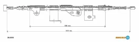 Трос ручного тормоза ADRIAUTO 280292 Купить в Украине