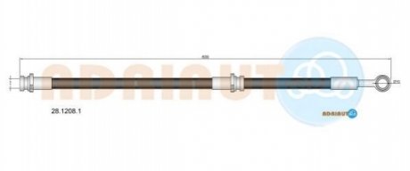 NISSAN шланг тормозной задн. лев.Primera P11-01 (диск. тормозов.) ADRIAUTO 28.1208.1 (фото 1)