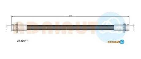 Фото NISSAN шланг гальмівний задн.Note ADRIAUTO (28.1231.1) зображення 1