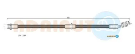 Фото 1 — NISSAN шланг гальмівний передн. лів. Almera 00- ADRIAUTO (28.1287) Фото NISSAN шланг гальмівний передн. лів. Almera 00- ADRIAUTO (28.1287) зображення 1