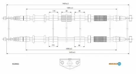 Трос ручного тормоза ADRIAUTO 3302501