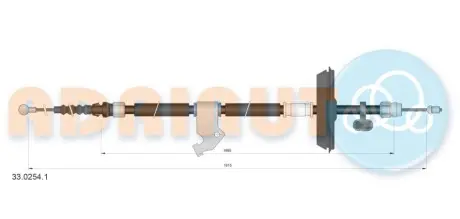 Фото Трос стоянкового гальма ADRIAUTO (33.0254.1) зображення 1