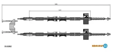 Фото Трос ручного тормоза ADRIAUTO (330282) изображение 1