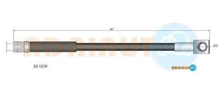 OPEL шланг гальмівний передн. Ascona C,Kadett D ADRIAUTO 331216 Купити в Україні