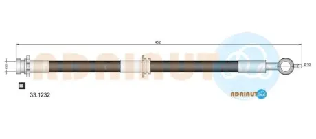 OPEL шланг гальмівний передн. Frontera 91- ADRIAUTO 33.1232 Купити в Україні