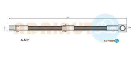 OPEL Шланг гальмо..Omega 1,8-3,0 86 ADRIAUTO 33.1237 Купити в Україні