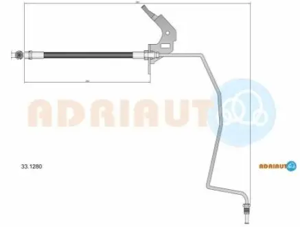 OPEL шланг тормозной задн. пров. Astra H (барабан) ADRIAUTO 33.1280