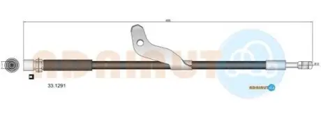 OPEL Тормозной шланг правый ANTARA A 2.0-3.2 06-, CHEVROLET CAPTIVA 2.4-3.2 06- ADRIAUTO 33.1291