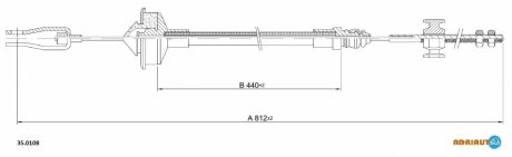 Трос зчеплення ADRIAUTO 350108