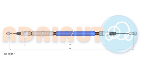 Трос стояночных тормозов ADRIAUTO 3502331