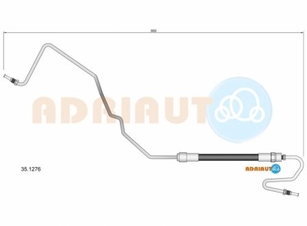 CITROEN тормозной шланг С4 I, II 04-, DS ADRIAUTO 35.1276 (фото 1)