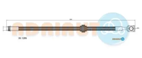 PEUGEOT Гальмівний шланг задній 607 2.0-3.0 04- ADRIAUTO 35.1285 Купити в Україні