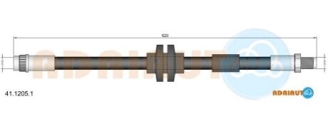 OPEL Шланг тормозной задний. MOVANO B 10- ADRIAUTO 41.1205.1 (фото 1)