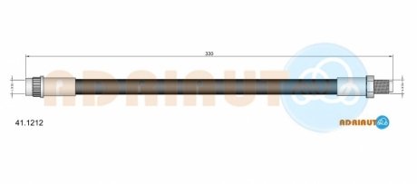 RENAULT шланг гальмівний передній Logan,Sandero,Rapid -98, Safrane -96. ADRIAUTO 41.1212 (фото 1)