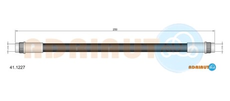 RENAULT Шланг гальмівний задн. R19, R21 ADRIAUTO 41.1227 (фото 1)