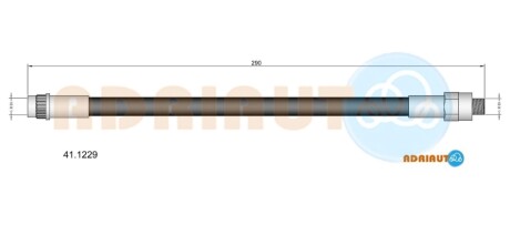 RENAULT шланг гальмів. задн.R25 -92 ADRIAUTO 41.1229