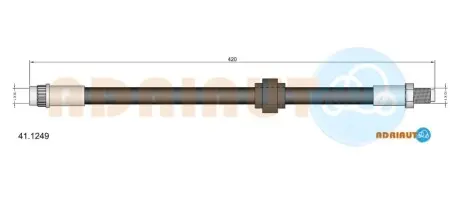 Фото RENAULT Шланг гальмівний пердній Megane 95- ADRIAUTO (41.1249) зображення 1