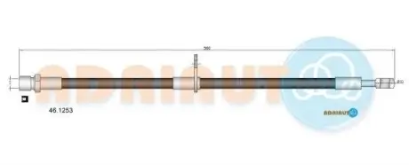 Тормозов. шланг. передн. прав. SUBARU FERESTER -08 ADRIAUTO 46.1253