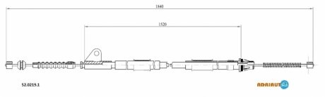 Трос остановочных тормозов ADRIAUTO 5202191 (фото 1)