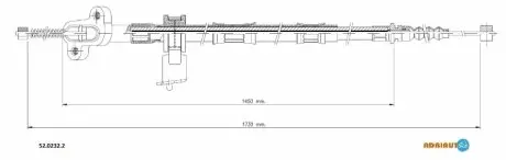 Трос стоянкового гальма ADRIAUTO 5202322