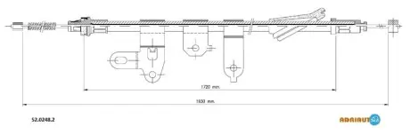 Фото Трос стоянкового гальма ADRIAUTO (5202482) зображення 1