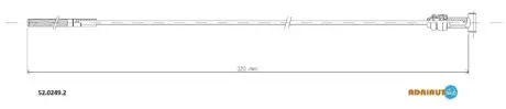 Трос стояночного тормоза передн Лев/Прав (320мм) TOYOTA RAV 4 III, RAV 4 IV 2.0-3.5 11.05 ADRIAUTO 5202492