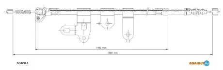 Трос ручного тормоза ADRIAUTO 5202921