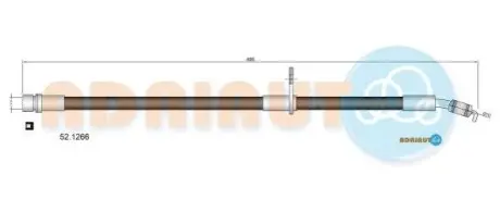 Фото TOYOTA шланг гальмівний передній лів. RAV 4 I 94- ADRIAUTO (52.1266) зображення 1